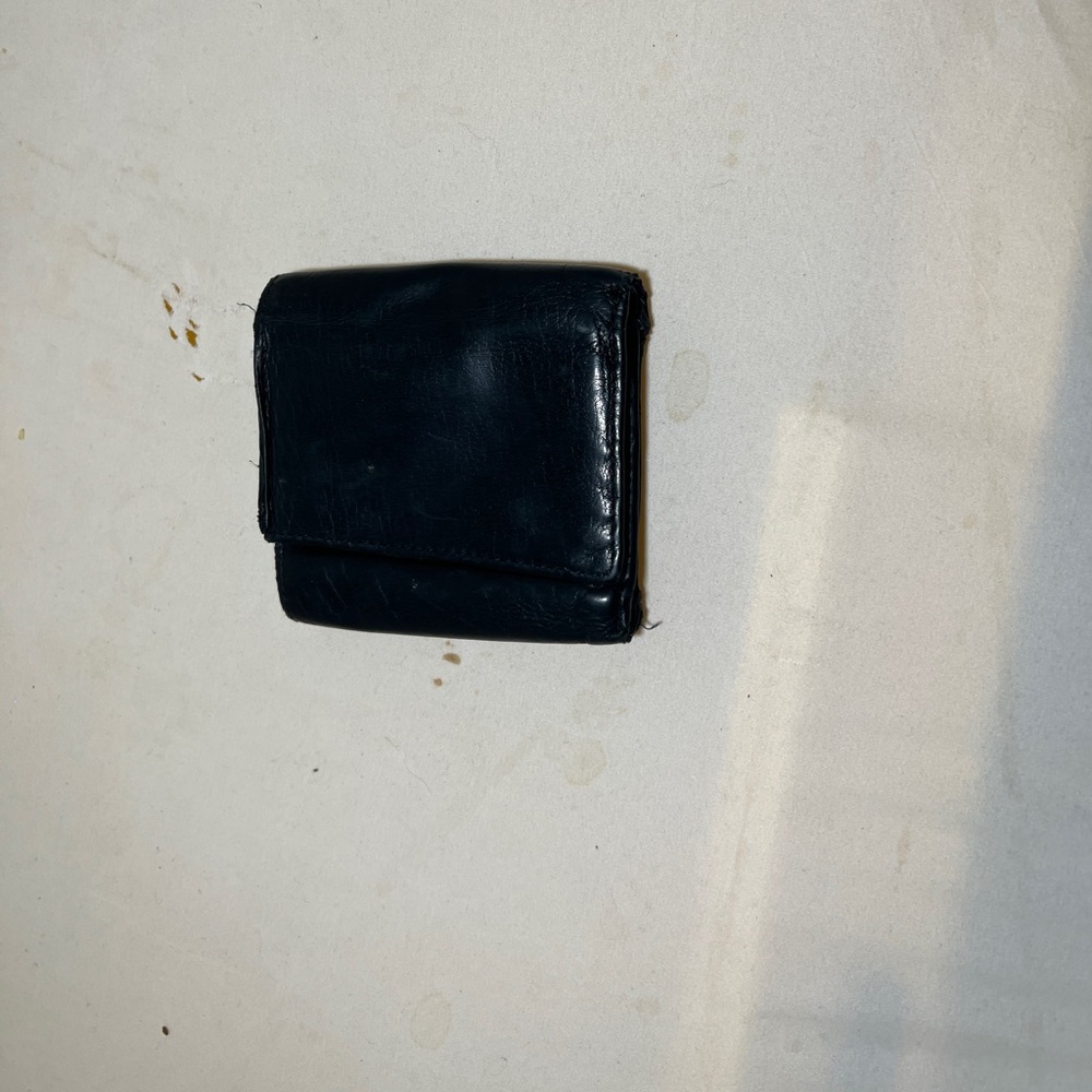 Black leather wallet